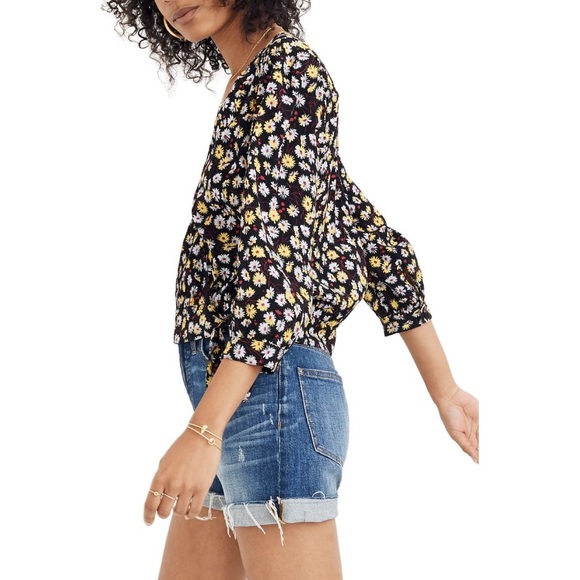 Madewell Wrap Top in French Floral NWT Small - Picture 2 of 8
